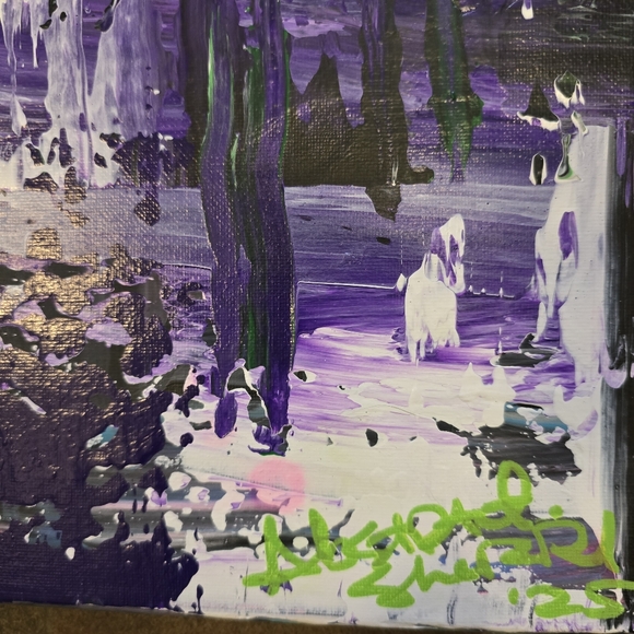 HANDCRAFTED Abstract Painting HANDMADE Artwork HANDPAINTED Wall Art Decor - Picture 14 of 17